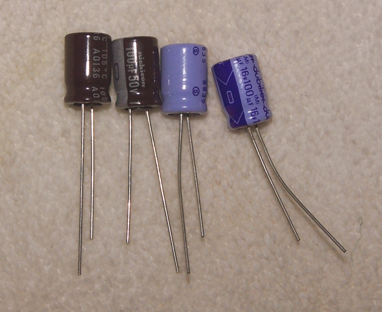 Some clearly labeled capacitors from Dubilier and Nichicon